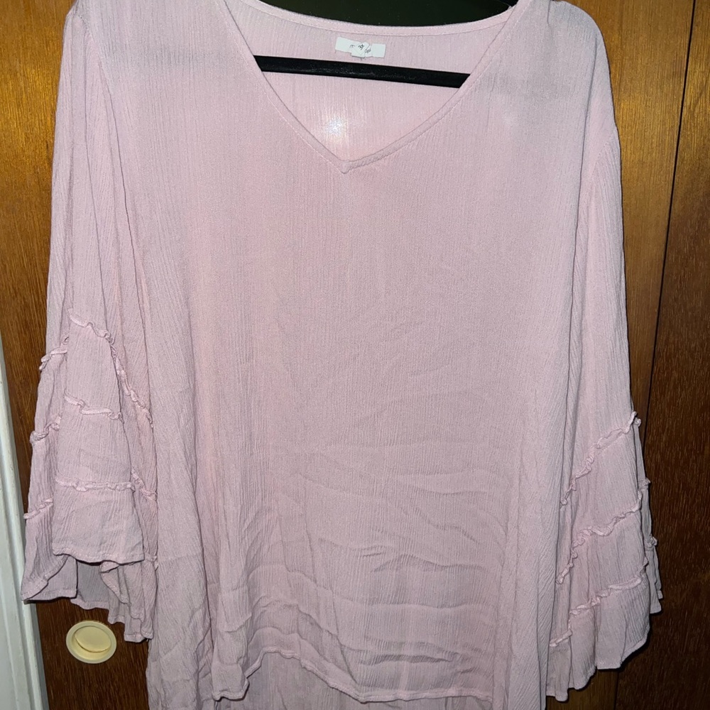 Pink Flowy Blouse